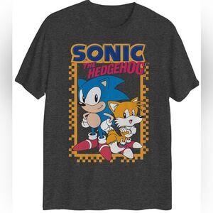 Sonic Tales Kids Short Sleeve Gray Crewneck Graphic Tee. Youth Large.